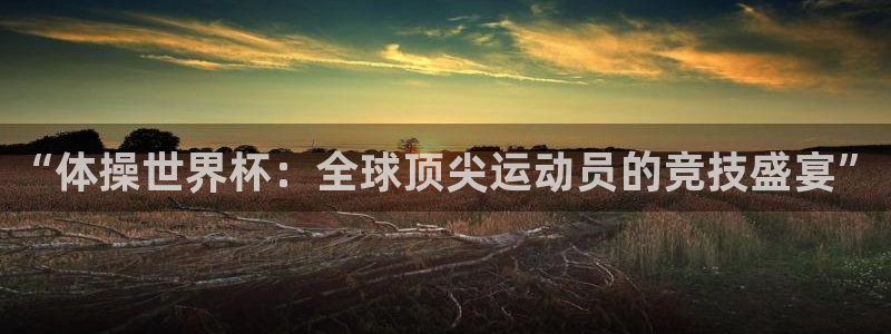 2026世界杯亚洲区预选赛：“体操世界杯：全球顶尖运动员的竞技盛宴”